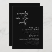 Gelukkig ooit na feest bruiloft diner, zwart kaart (Voorkant / Achterkant)