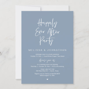 Gelukkig ooit na feest, bruiloft Elopement diner Kaart