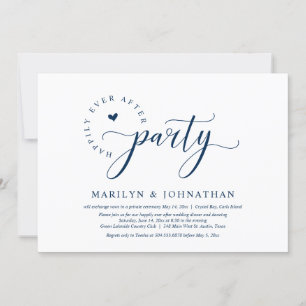 Gelukkig ooit na feest, bruiloft Elopement diner Kaart