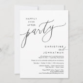 Gelukkig ooit na feest, bruiloft Elopement Script Kaart (Voorkant)