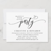 Gelukkig ooit na feest, elopement, modern script kaart (Voorkant)