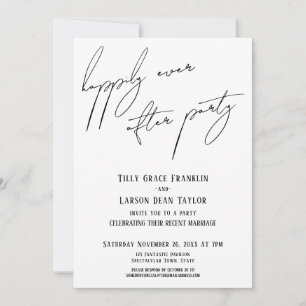 Gelukkig ooit na feest modern Casual handschrift Kaart