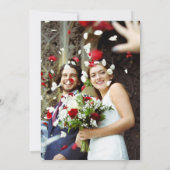 Gelukkig ooit na feestelijke Greenery Wedding Foto Kaart (Achterkant)