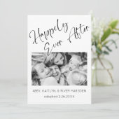 "Gelukkig ooit na" Foto Adoption Aankondiging (Staand voorkant)