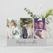 Gelukkig ooit na foto bruiloft dank u bedankkaart (Staand voorkant)