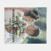 Gelukkig ooit na foto bruiloft Gepersonaliseerd Sc Fleece Deken (Voorkant (Horizontaal))