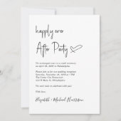 Gelukkig ooit na foto QR Code Wedding Reception Kaart (Voorkant)