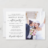 Gelukkig ooit na foto QR Code Wedding Reception Kaart (Voorkant)