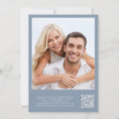 Gelukkig ooit na foto QR Code Wedding Reception Kaart (Achterkant)