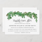 Gelukkig ooit na groen bruiloft uitnodiging (Voorkant / Achterkant)