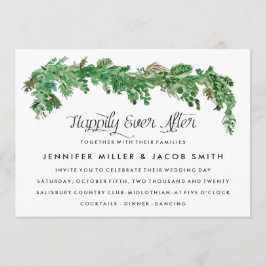 Gelukkig ooit na groen bruiloft uitnodiging