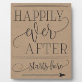 Gelukkig Ooit na het begin hier Weddenschap Fotoplaat (Voorkant)