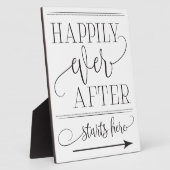 Gelukkig Ooit na het begin hier Weddenschap Fotoplaat (Zijkant)