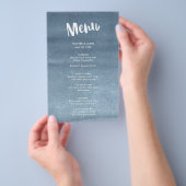 Gelukkig ooit na het blauwe Waterverf Wedding Menu (Hand)