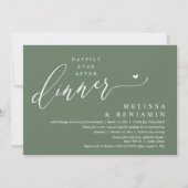 Gelukkig ooit na het diner bruiloft hart kaart (Voorkant)