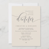 Gelukkig ooit na het diner, Elopement Modern Scrip Kaart (Voorkant)