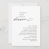 Gelukkig ooit na het diner moderne bruiloft Elopem Kaart (Voorkant)