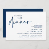 Gelukkig ooit na het diner moderne bruiloft partij kaart (Voorkant / Achterkant)
