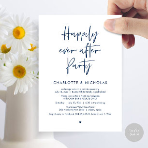 Gelukkig ooit na het diner Wedding Party Cash Bar Kaart