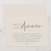 Gelukkig ooit na het feest bruiloft diner dansen kaart (Voorkant / Achterkant)