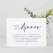 Gelukkig ooit na het feest bruiloft diner dansen kaart (Staand voorkant)