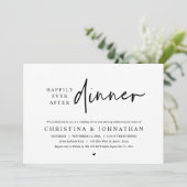 Gelukkig ooit na het feest bruiloft diner dansen kaart (Staand voorkant)