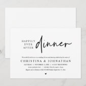 Gelukkig ooit na het feest bruiloft diner dansen kaart (Voorkant / Achterkant)