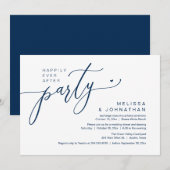 Gelukkig ooit na het feest bruiloft receptie diner kaart (Voorkant / Achterkant)