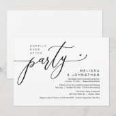 Gelukkig ooit na het feest bruiloft receptie diner kaart (Voorkant / Achterkant)