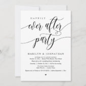 Gelukkig ooit na het feest moderne bruiloft elopem kaart (Voorkant)