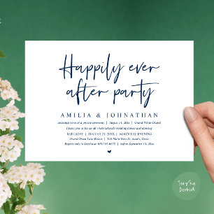 Gelukkig ooit na het feest, romantisch huwelijksdi kaart