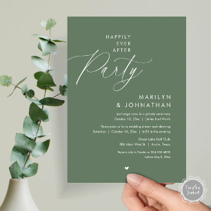 Gelukkig ooit na het feest, romantisch huwelijksdi kaart