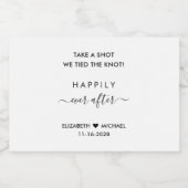 Gelukkig ooit na het huwelijk. likeurfles etiket (Enkel label)