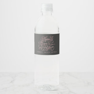 Gelukkig ooit na het huwelijk waterfles etiket