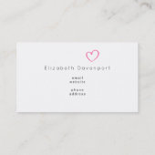 Gelukkig ooit na het roze gevoel van glitterij visitekaartje (Achterkant)