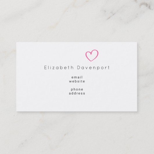 Gelukkig ooit na het roze gevoel van glitterij visitekaartje (Achterkant)