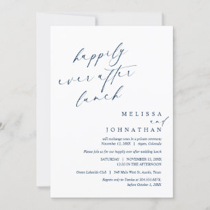 Gelukkig ooit na huwelijkslunch viering kaart