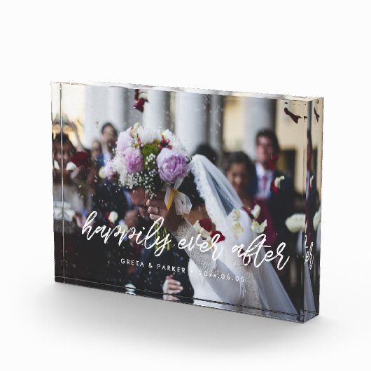 Gelukkig ooit na moderne overlay bruiloft fotoblokken (Rechts)