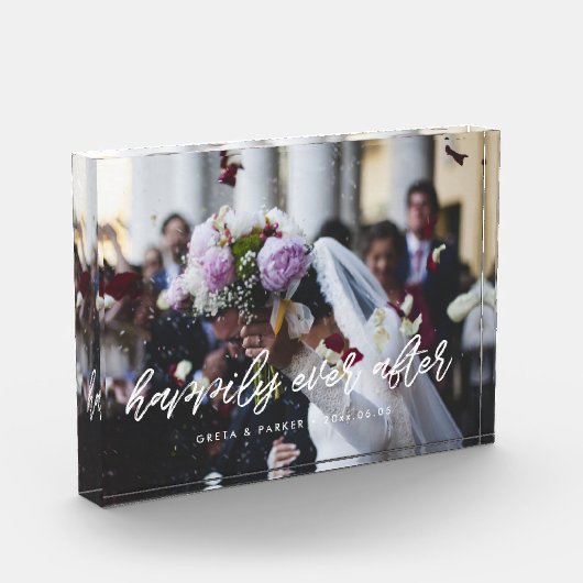 Gelukkig ooit na moderne overlay bruiloft fotoblokken (Links)