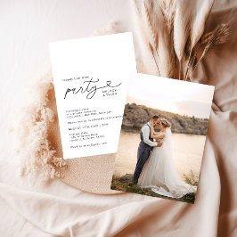 Gelukkig ooit na Post Bruiloft Receptie Foto Kaart