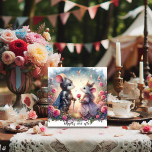 Gelukkig ooit na sprookjesmuis liefde Valentijn Feestdagenkaart