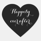 Gelukkig ooit na Stickers hartvorm (Voorkant)