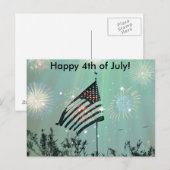 Gelukkig op 4 juli! briefkaart (Voorkant / Achterkant)