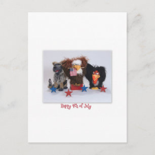 Gelukkig op 4 juli!!!! briefkaart