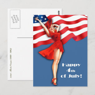 Gelukkig op 4 juli. Briefkaarten voor pop-upontwe