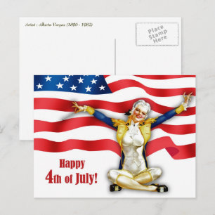 Gelukkig op 4 juli. Briefkaarten voor pop-upontwe