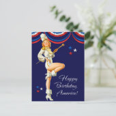 Gelukkig op 4 juli. Briefkaarten voor pop-upontwe (Staand voorkant)