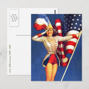 Gelukkig op 4 juli. Briefkaarten voor pop-upontwe