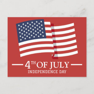 Gelukkig op 4 juli Independence Day Amerikaanse vl Briefkaart