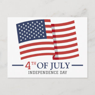 Gelukkig op 4 juli Independence Day Amerikaanse vl Briefkaart